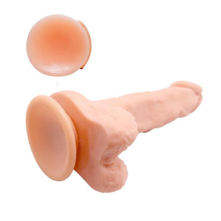 Wibrator z cyber skóry 17 cm z przyssawką i wibracjami
