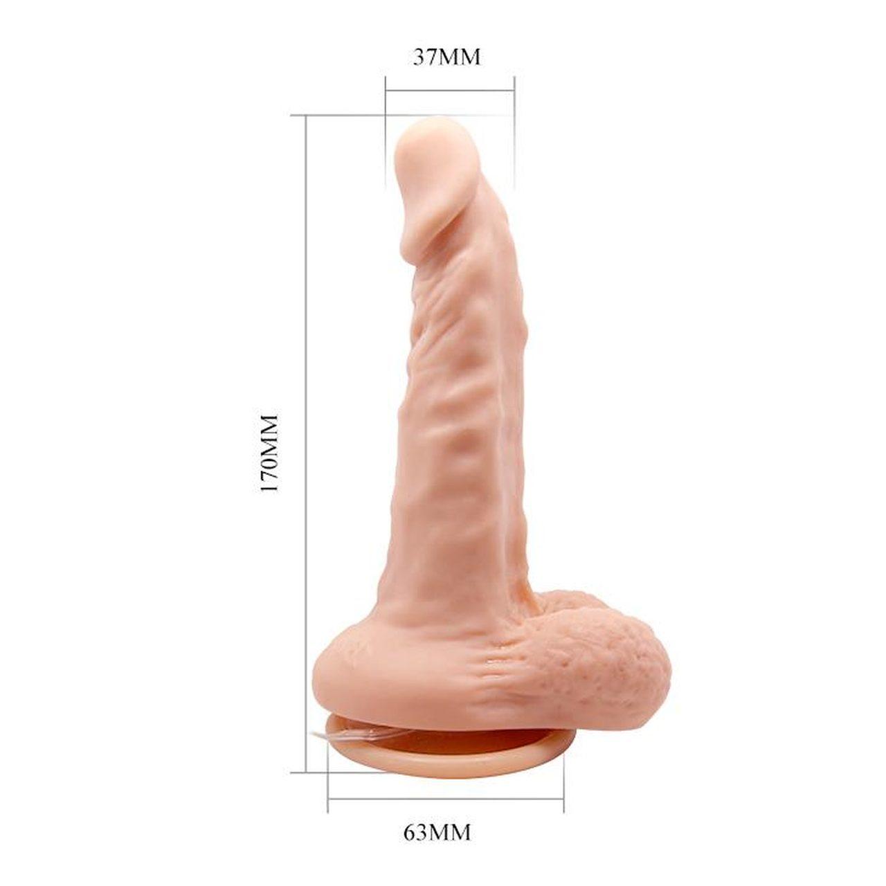 Wibrator z cyber skóry 17 cm z przyssawką i wibracjami | Loris.pl