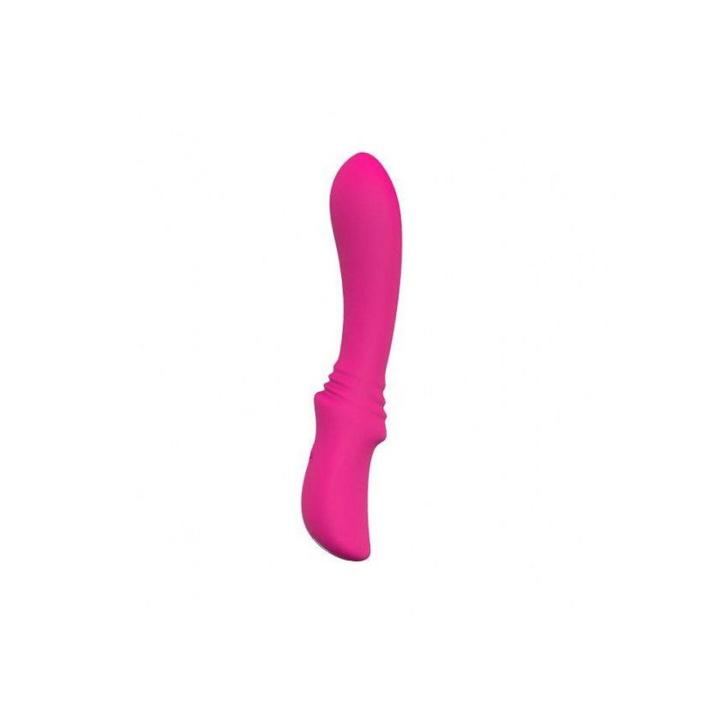 Różowy mini wibrator elastyczny soft touch USB | 9 trybów | Wodoodporny