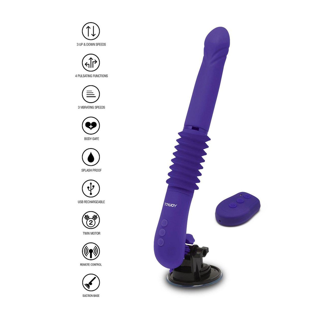 Wibrator pchający thruster 31 cm fioletowy | Ekskluzywne wibratory Loris.pl