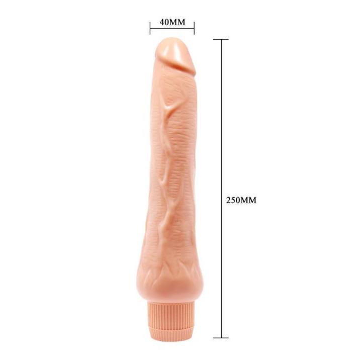 Cielisty wibrator klasyczny 24,9 cm – wibracje, punkt G, obrotowa regulacja