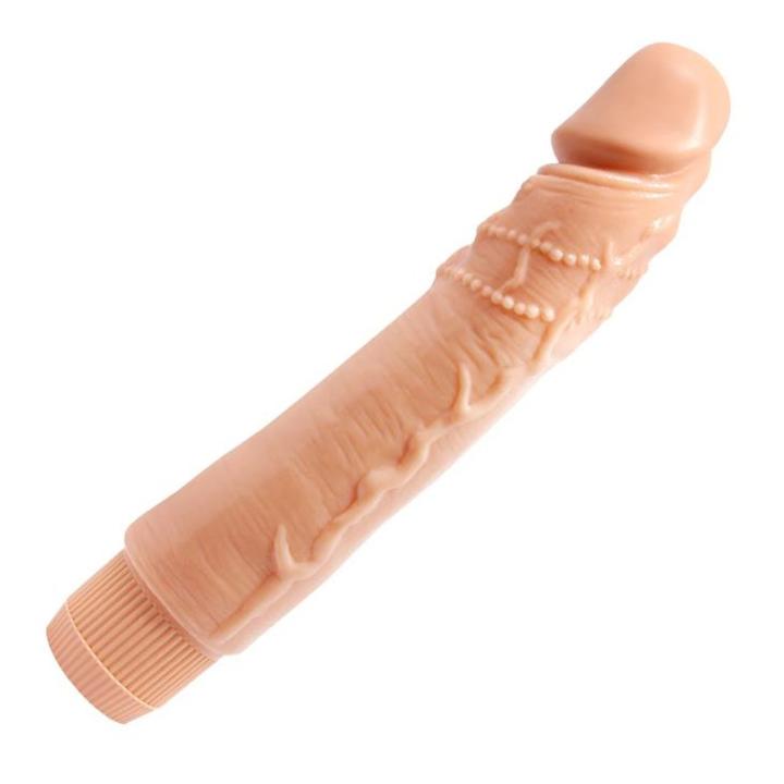 Cielisty wibrator realistyczny 24,1 cm wodoodporny | Loris.pl