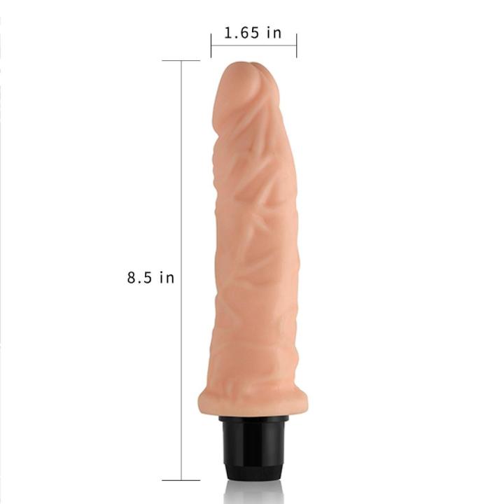 Wodoodporny wibrator z cyberskóry 19 cm | Realistyczny, regulacja wibracji
