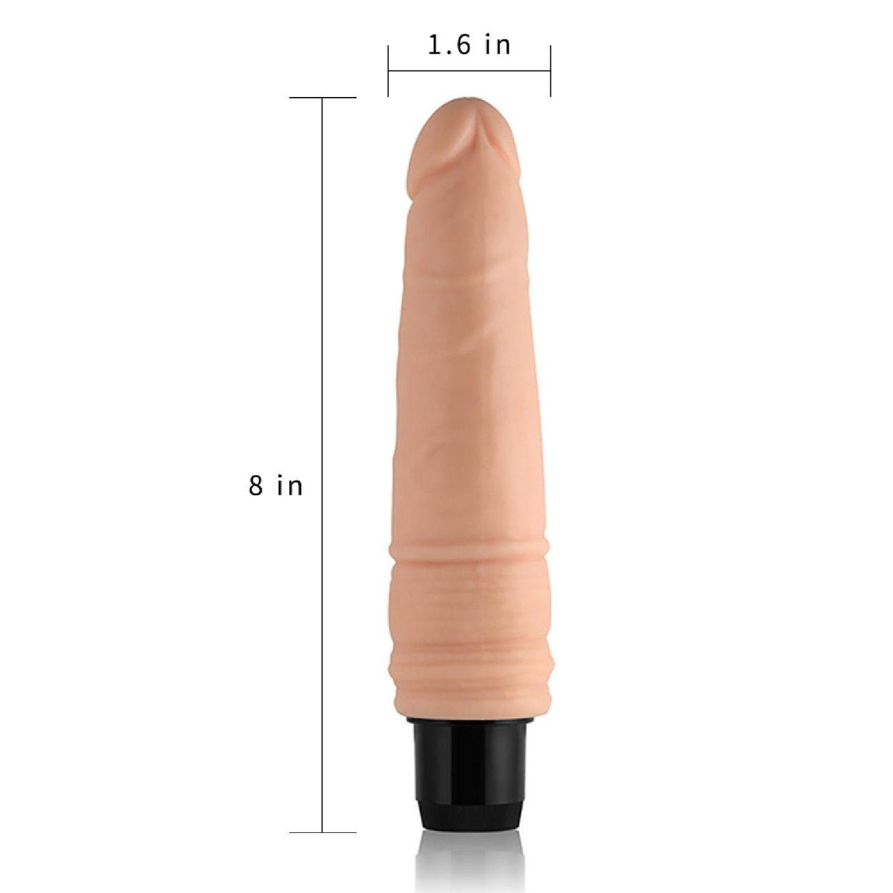 Wodoodporny wibrator z cyberskóry 20 cm – regulacja wibracji | Loris.pl