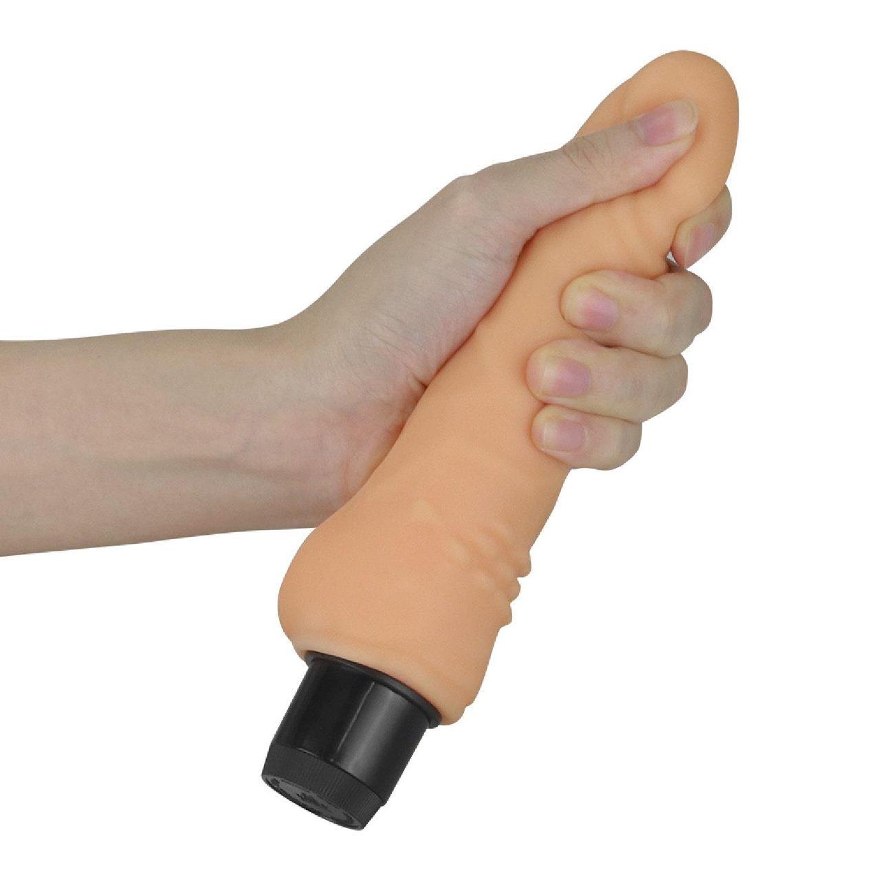 Miękki wibrator z cyber skóry 19 cm | Wodoodporny, wieloprędkościowy