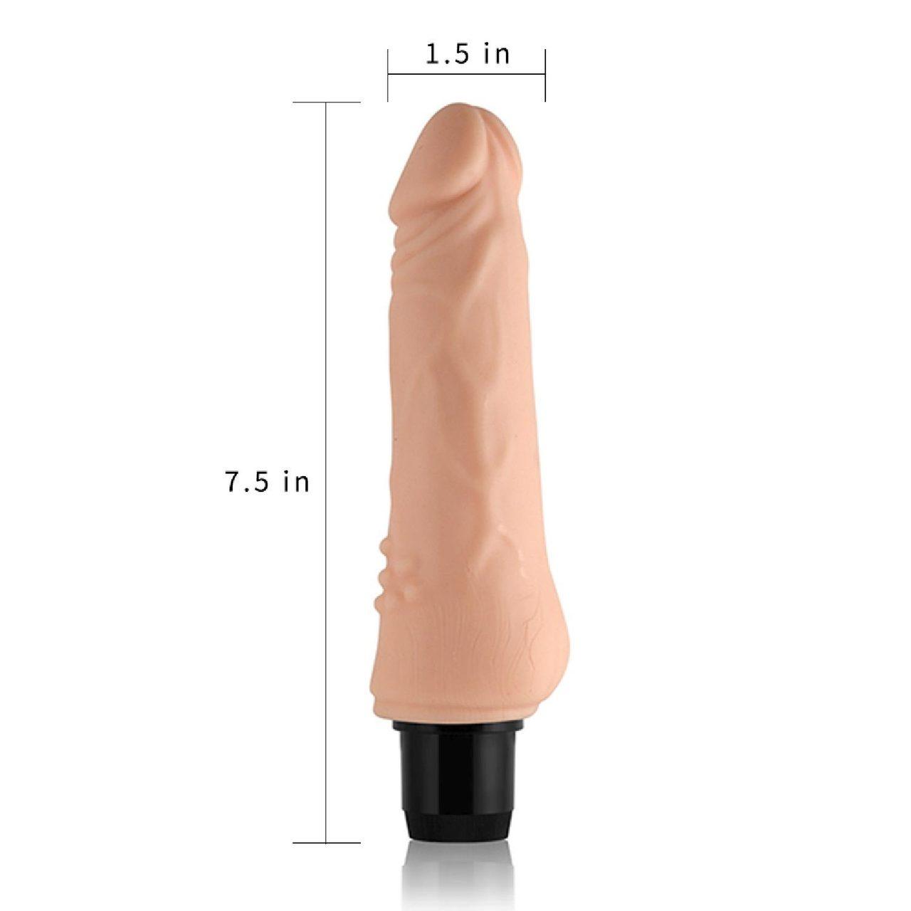 Miękki wibrator z cyber skóry 19 cm | Wodoodporny, wieloprędkościowy