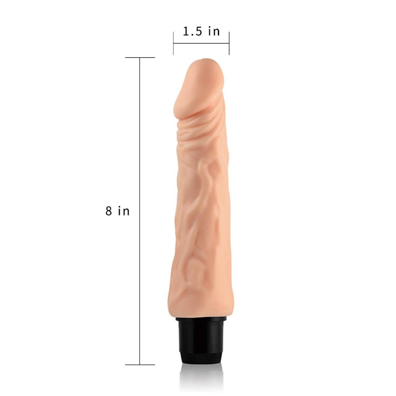 Realistyczny wibrator z cyberskóry 20 cm wodoodporny | Loris.pl