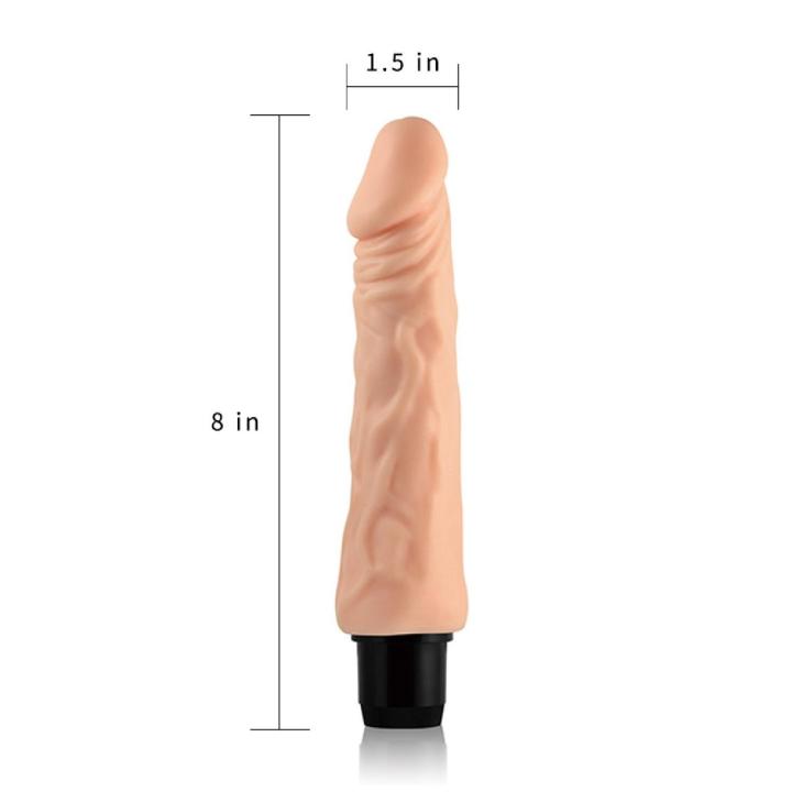Realistyczny wibrator z cyberskóry 20 cm wodoodporny | Loris.pl