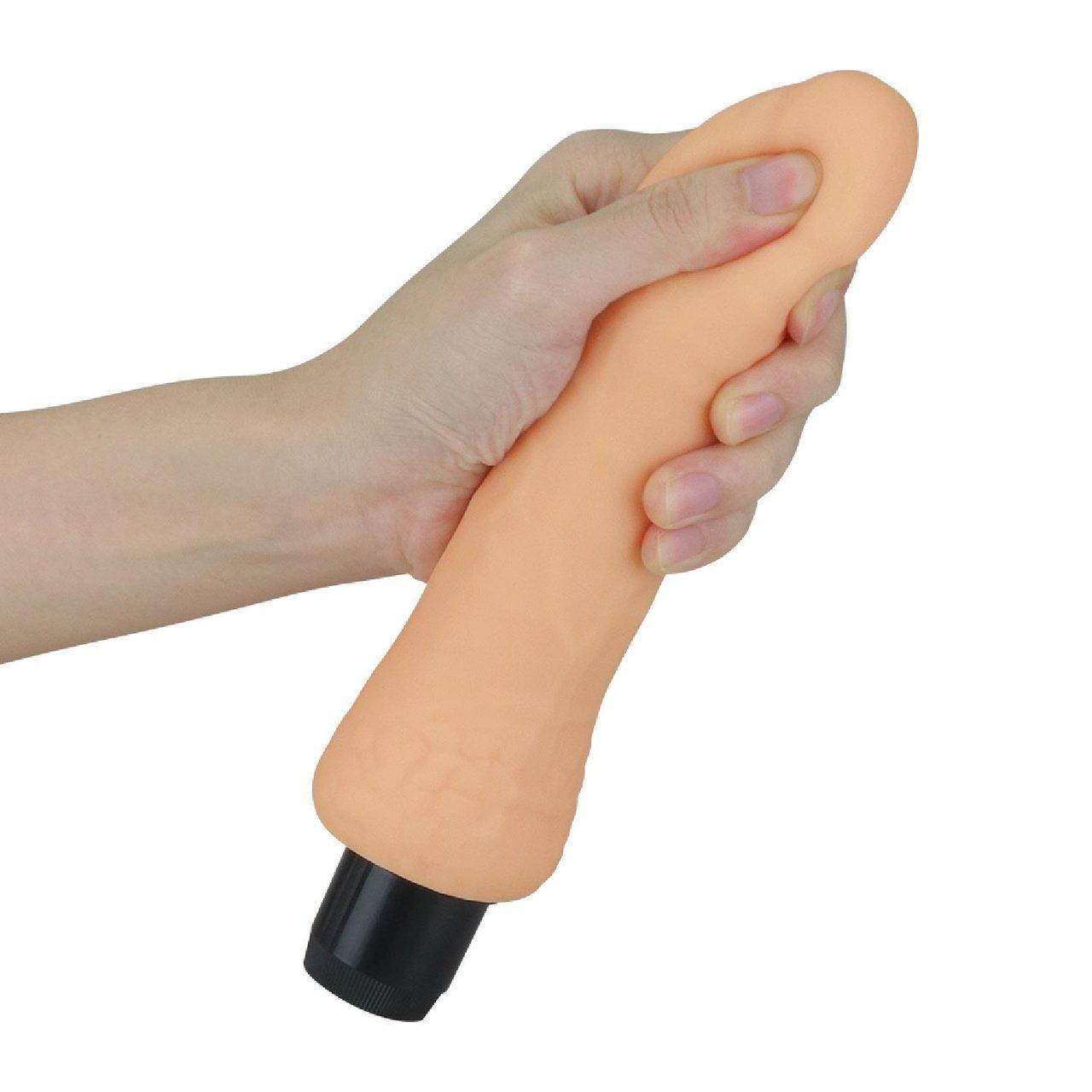 Wodoodporny wibrator z cyberskóry 20 cm – realistyczny, regulacja wibracji