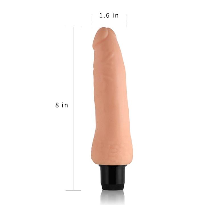 Wodoodporny wibrator z cyberskóry 20 cm – realistyczny, regulacja wibracji