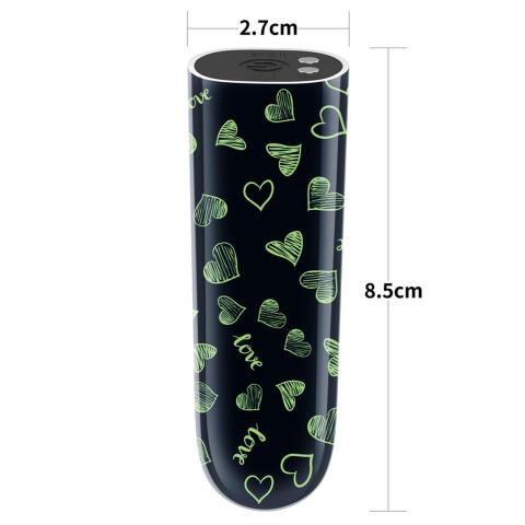 Świecący mini masażer serce USB – 10 trybów, wodoodporny