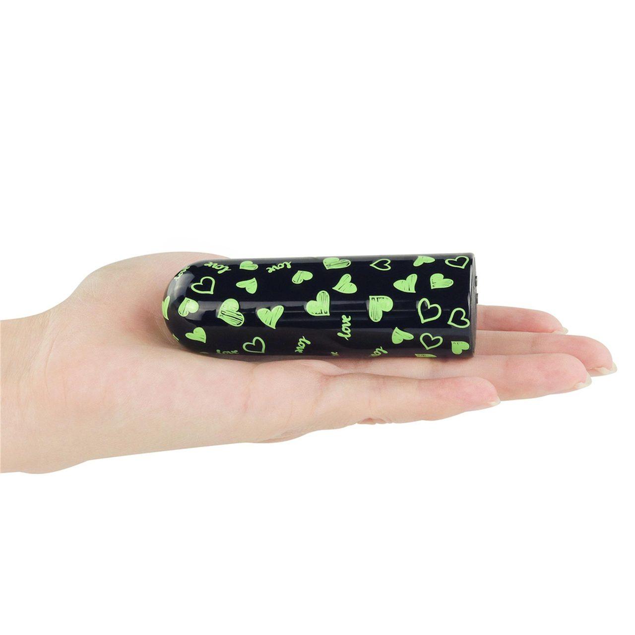 Świecący mini masażer serce USB – 10 trybów, wodoodporny | Loris.pl