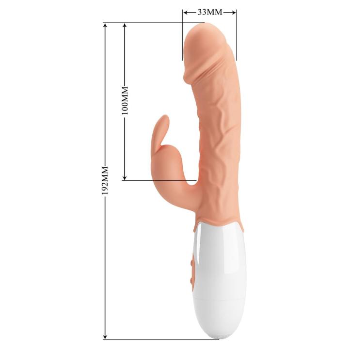 Cielisty wibrator króliczek 2 silniki | 30 trybów