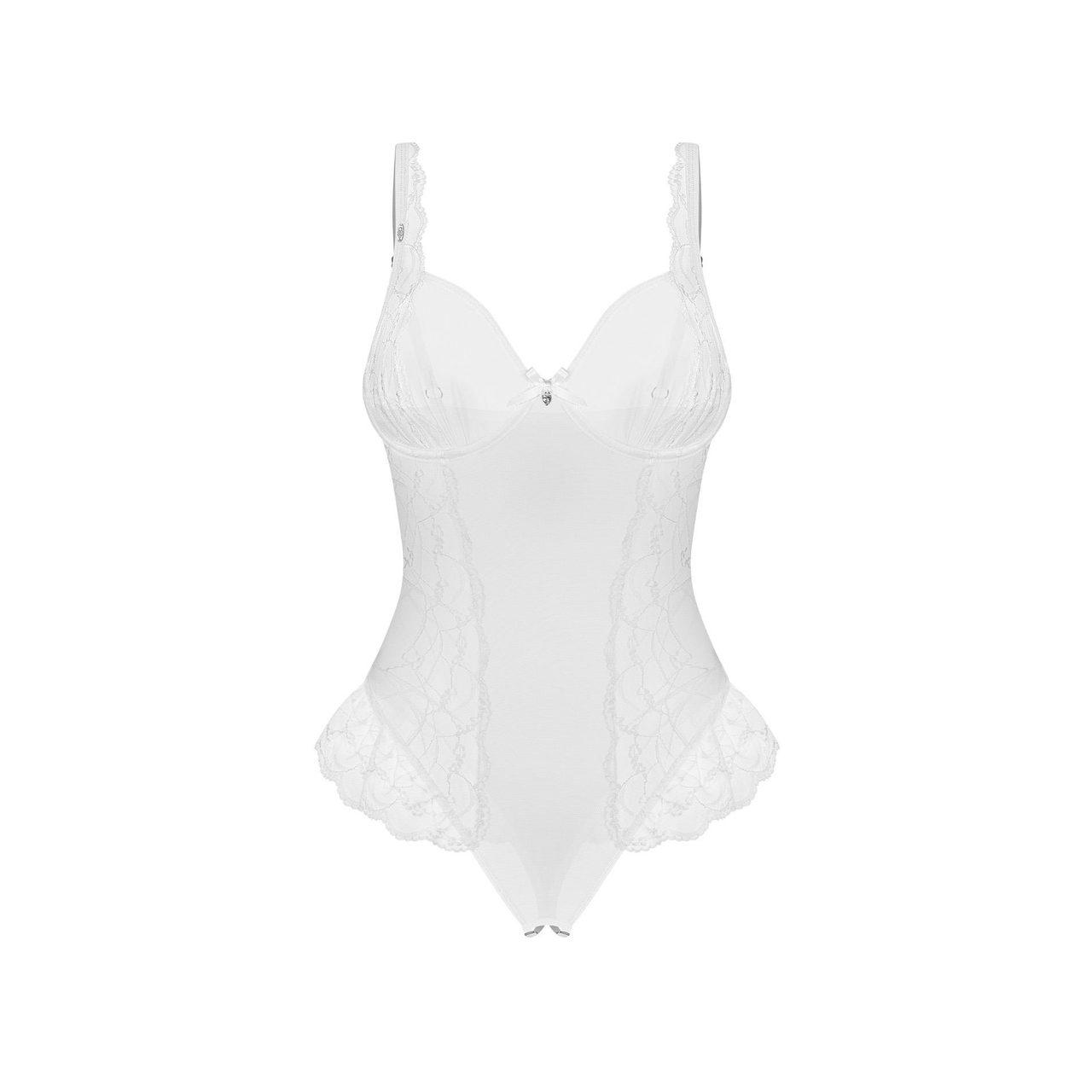 Obsessive Weddya body crotchless – otwarte body z koronką | Loris.pl