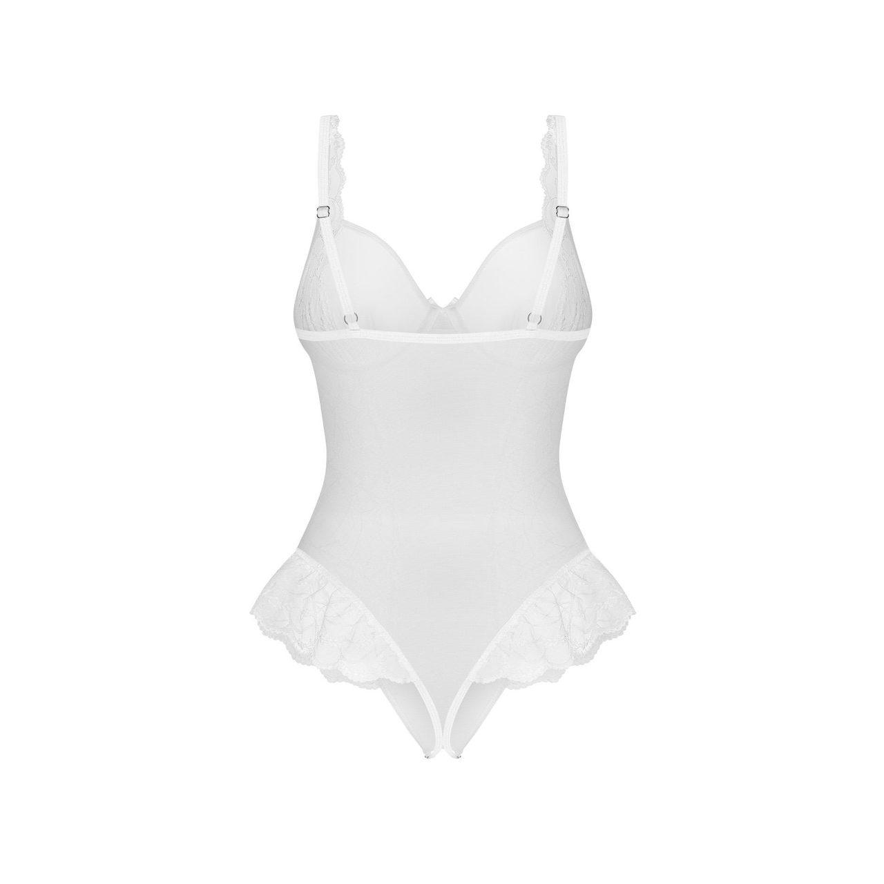 Obsessive Weddya body crotchless – otwarte body z koronką | Loris.pl