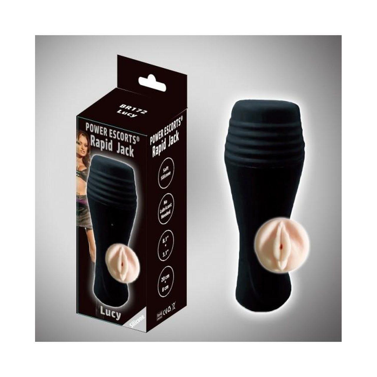 Duży masturbator pochwy 20 cm w twardym etui | Loris.pl