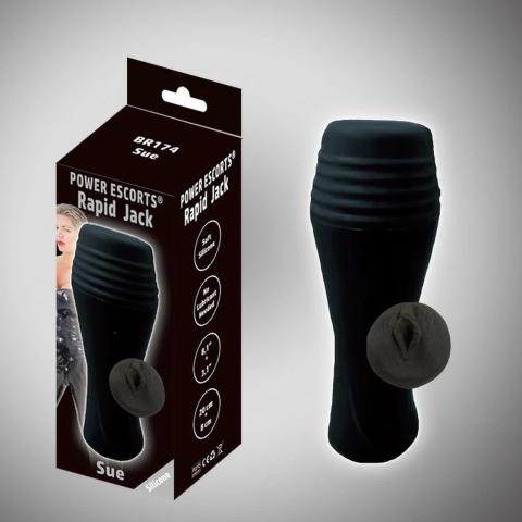 Czarny masturbator waginalny 20,4 cm z silikonu – zmywalny i wodoodporny