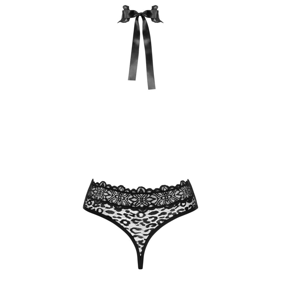 Czarne Crossita body Obsessive maksymalnie seksowne, dla odważnych kobiet