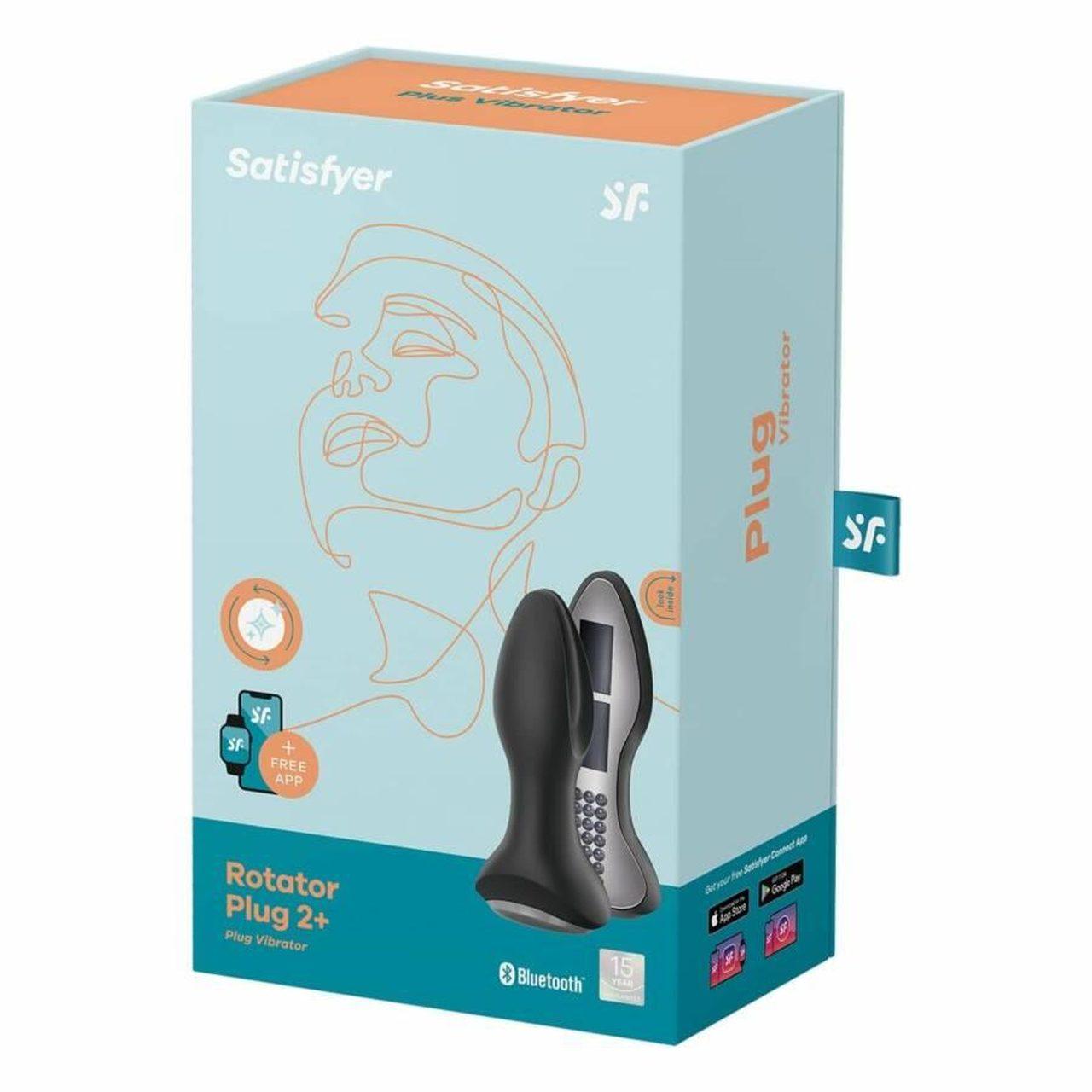 Satisfyer Rotator Plug 2+ Connect – plug analny z aplikacją, rotacją i wibracjami