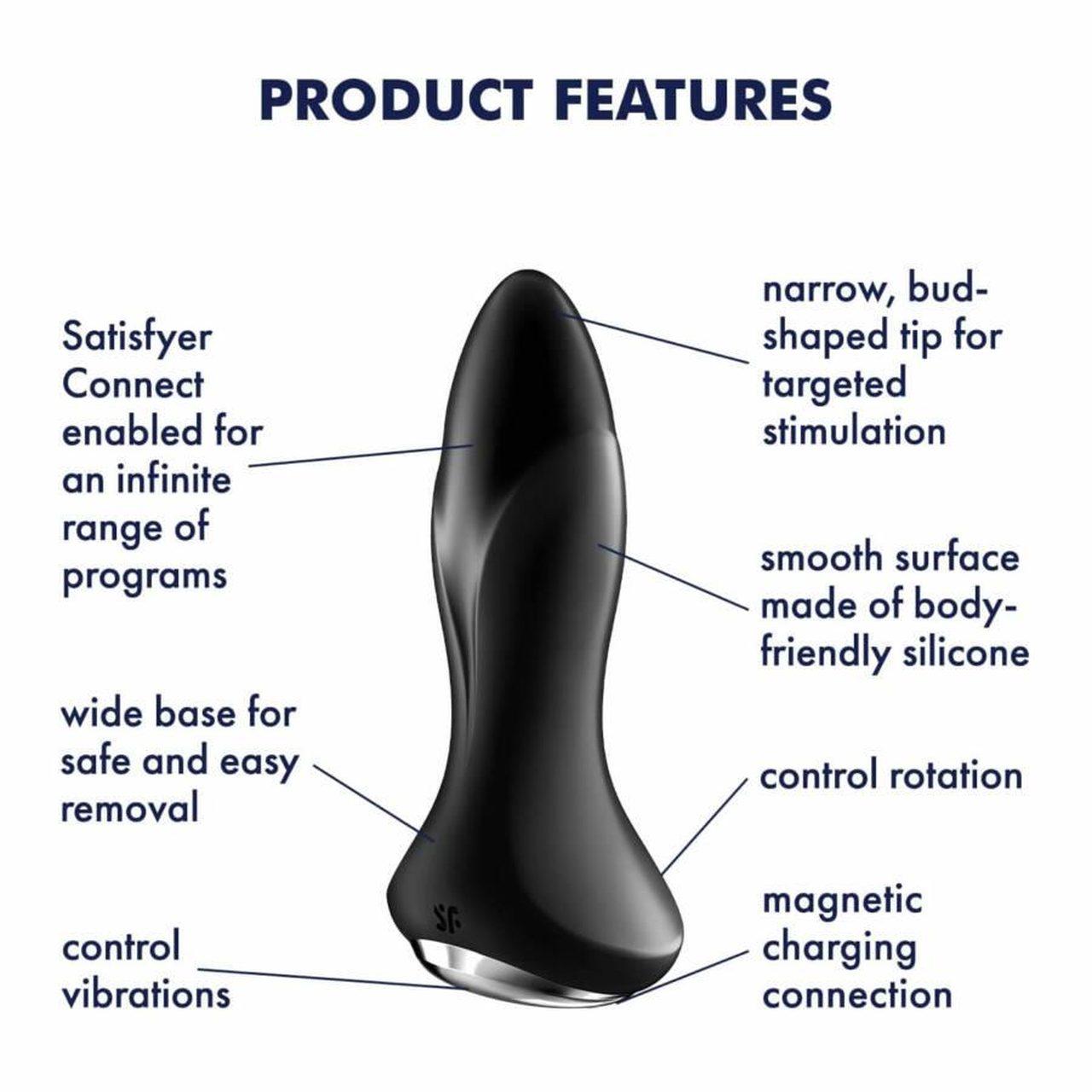 Satisfyer Rotator Plug 1+ Connect App – plug analny wibrujący z rotacją