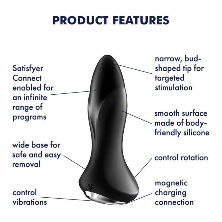 Satisfyer Rotator Plug 1+ Connect App – plug analny wibrujący z rotacją
