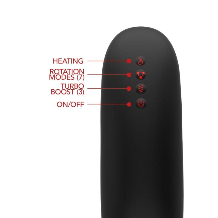 Masturbator z wibracją i podgrzewaniem oraz obracającymi kulkami