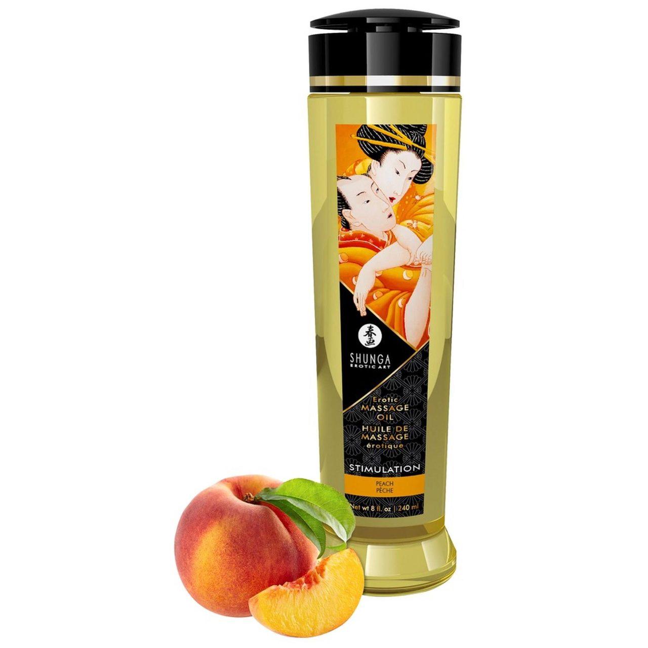 Brzoskwiniowy olejek do masażu 240 ml - wegański, z witaminą e | Loris.pl
