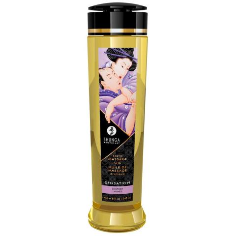 Lawendowy olejek do masażu erotycznego 240 ml | wegański, witamina e