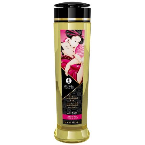 Olejek do masażu erotycznego sweet lotus 240 ml | wegański, witamina e