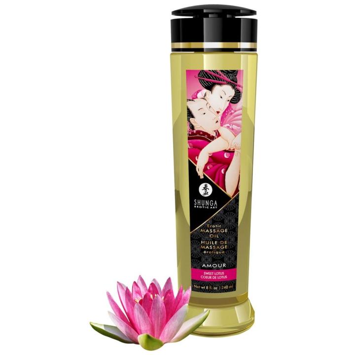 Olejek do masażu erotycznego sweet lotus 240 ml | wegański, witamina e