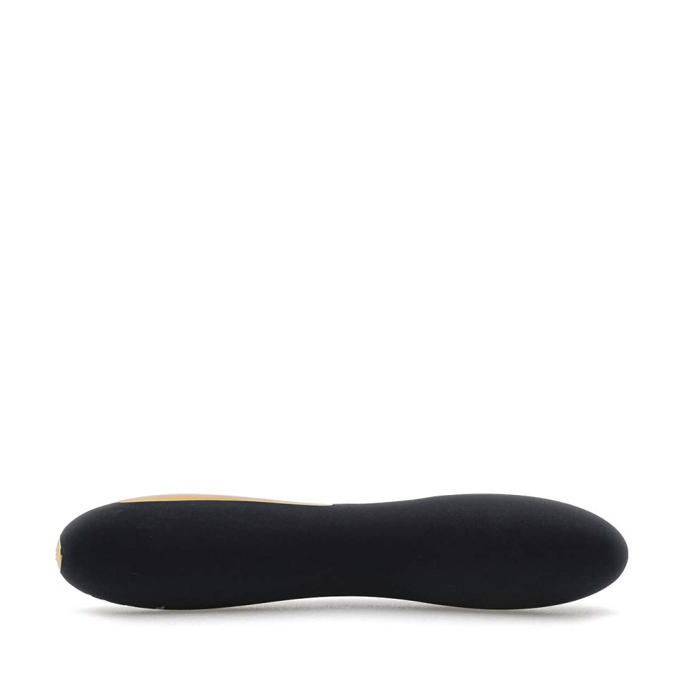 Czarny silikonowy wibrator klasyczny z wielobarwnym światłem LED