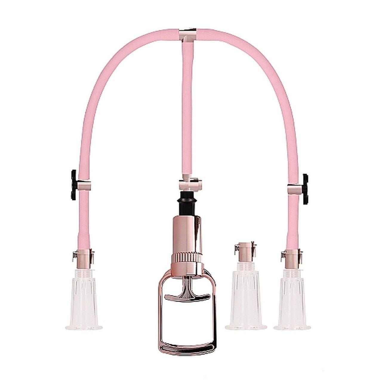 Zestaw pompek do łechtaczki i sutków rose gold | Loris.pl