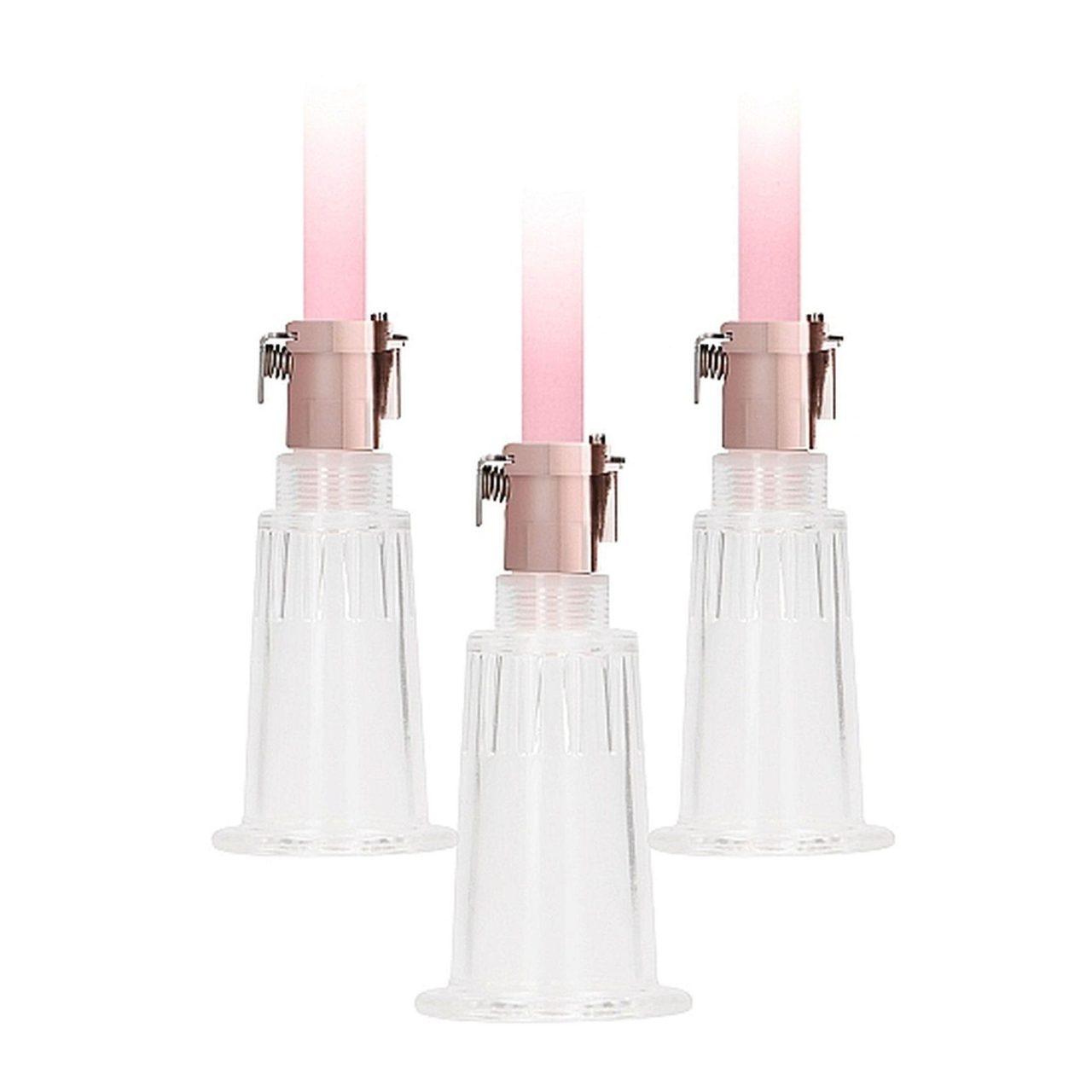 Zestaw pompek do łechtaczki i sutków rose gold | Loris.pl