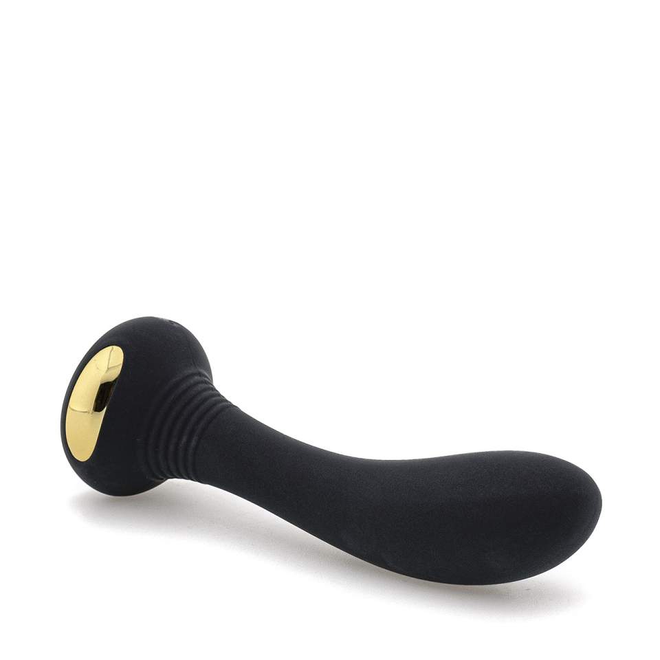 Klasyczny wibrator silikonowy do stymulacji punktu G - czarny