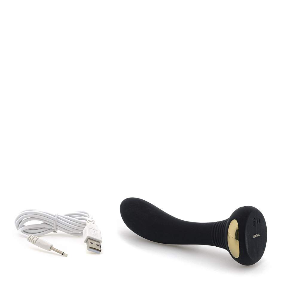 Klasyczny wibrator silikonowy do stymulacji punktu G - czarny