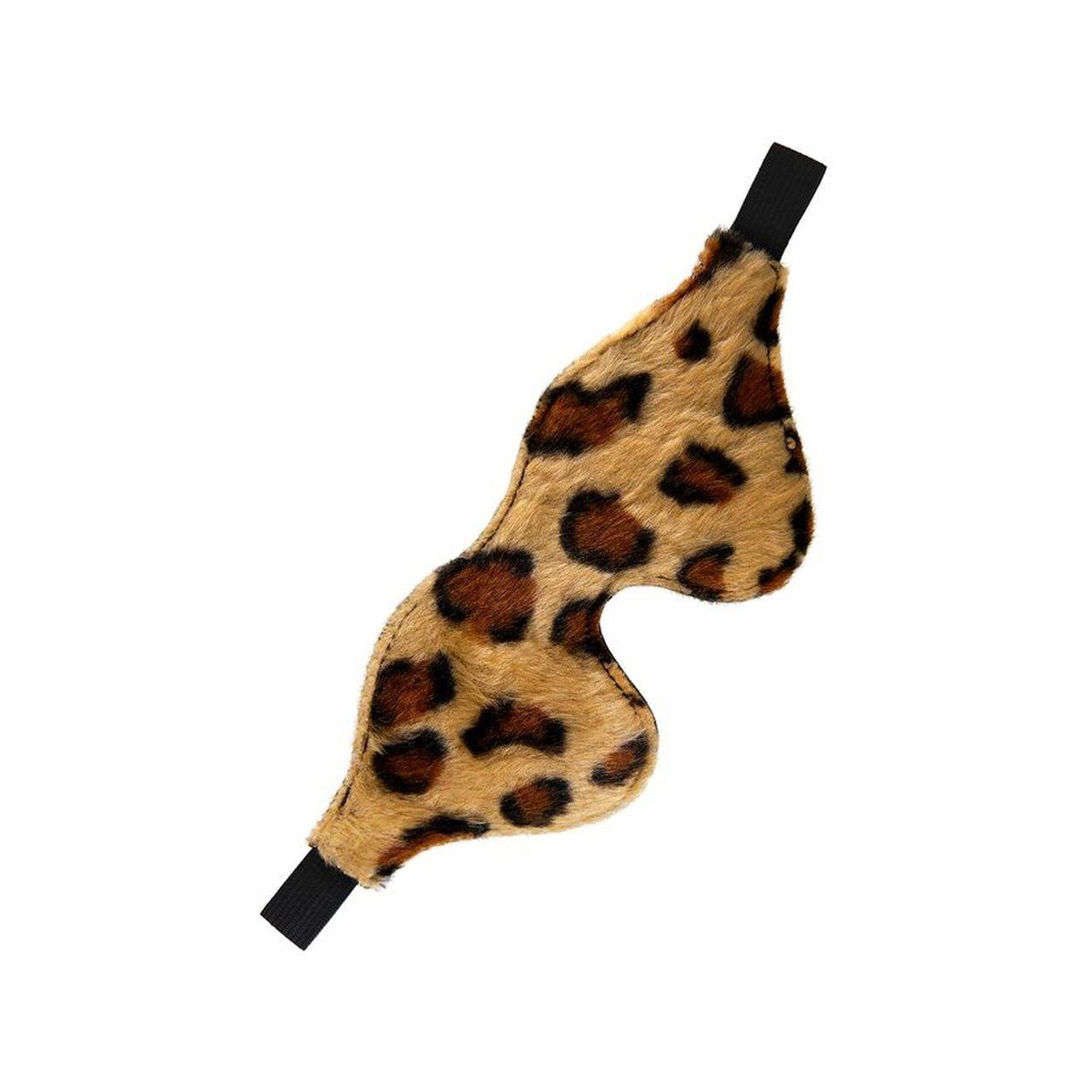 Czarna maska BDSM z ekoskóry PU 26,5 cm | Regulowane paski