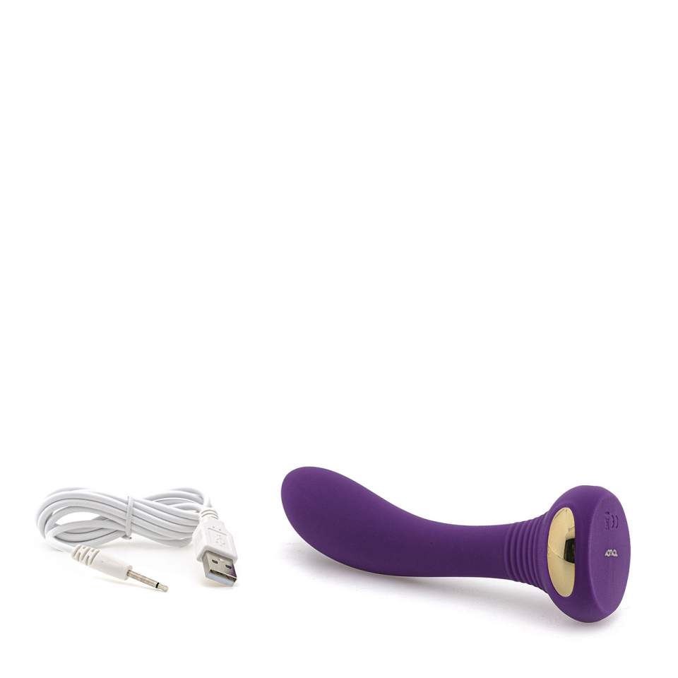 Fioletowy silikonowy wibrator do stymulacji punktu G z podświetleniem LED