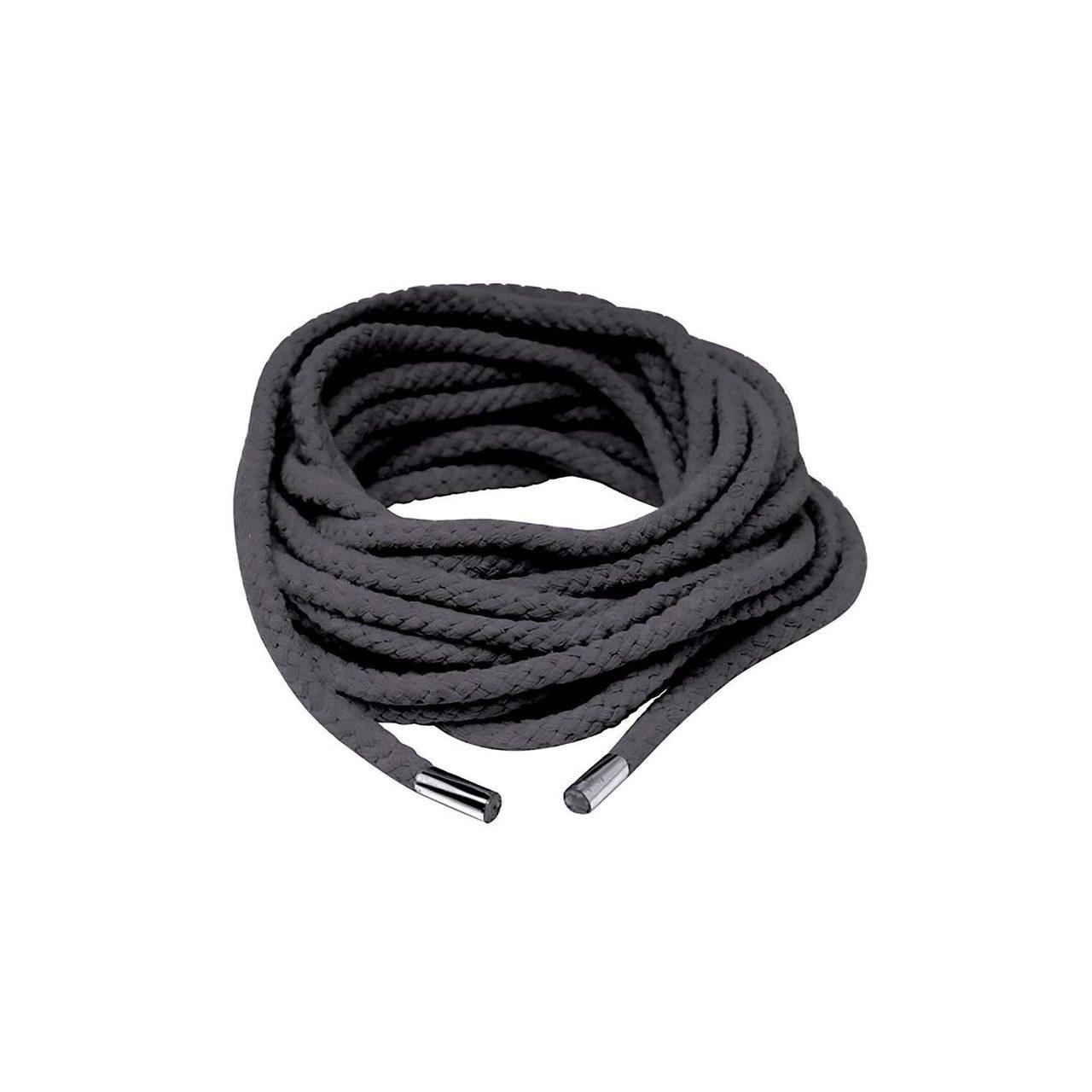 Jedwabna lina do shibari czarna 10,7 m – BDSM | Loris.pl