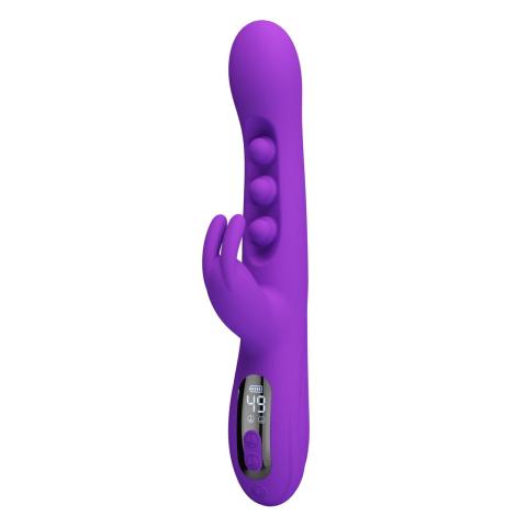 Wibrator króliczek z LED do punktu G i łechtaczki 24 cm