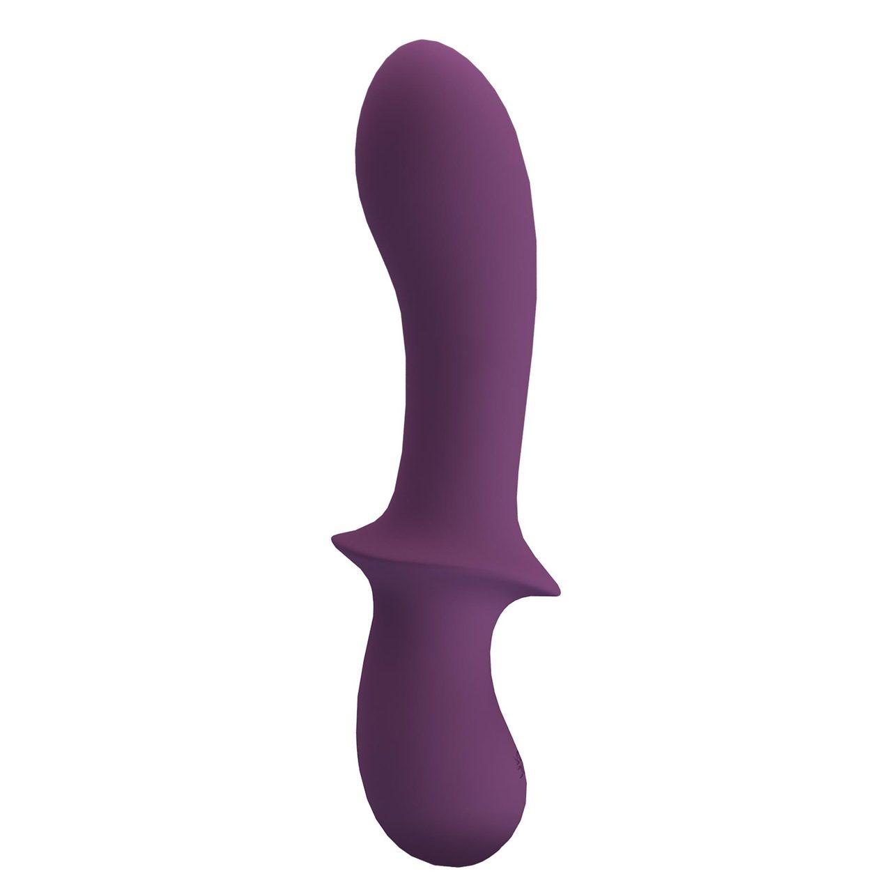 Fioletowy mini wibrator 16 cm z silikonu medycznego | 10 trybów | USB