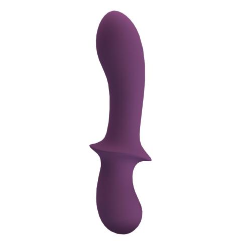 Fioletowy mini wibrator 16 cm z silikonu medycznego | 10 trybów | USB