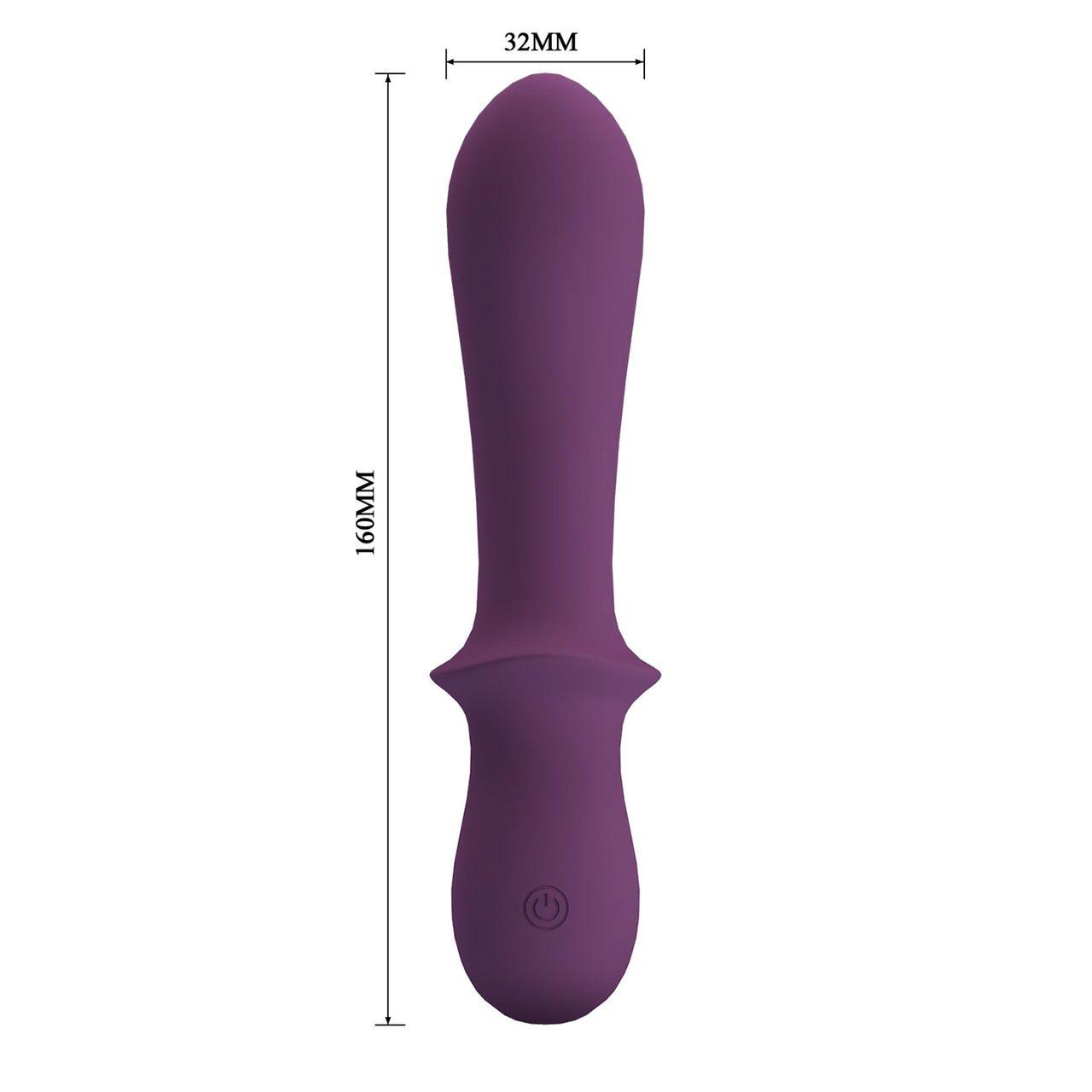 Fioletowy mini wibrator 16 cm z silikonu medycznego | 10 trybów | USB