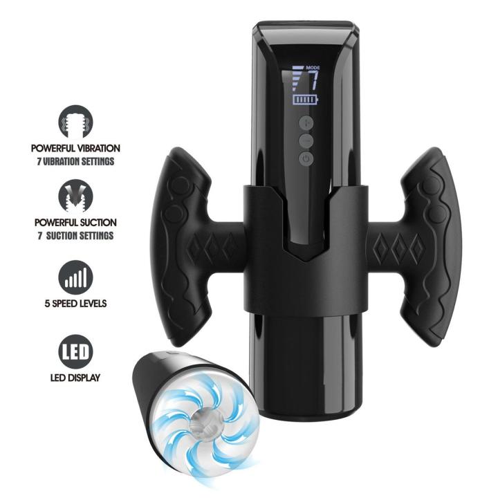 Masturbator z ssaniem i wibracją 7 trybów LED | USB-C | Loris.pl