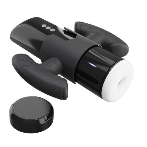 Masturbator z ssaniem i wibracją 7 trybów LED | USB-C