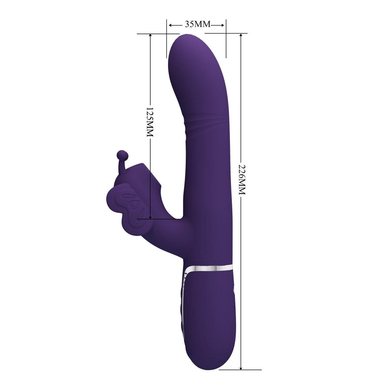 Wibrator króliczek fioletowy 22,6 cm – punkt G i łechtaczka | Loris.pl