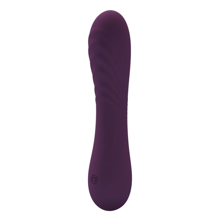 Mini wibrator fioletowy 15 cm - silikon medyczny, 10 trybów, USB | Loris.pl