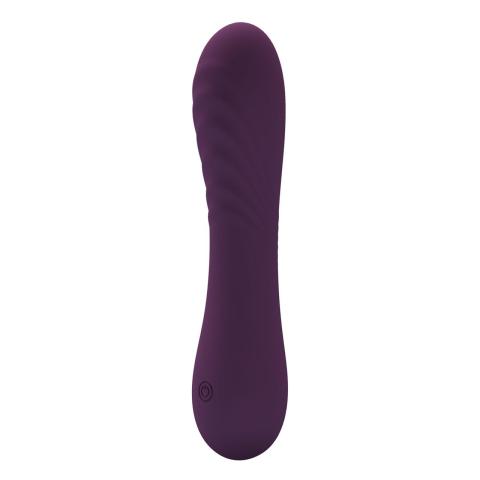 Mini wibrator fioletowy 15 cm - silikon medyczny, 10 trybów, USB
