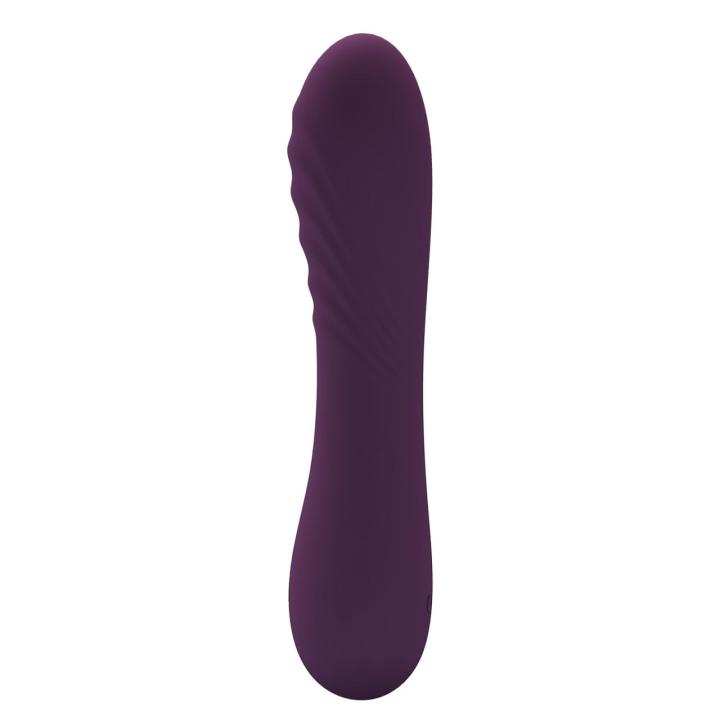 Mini wibrator fioletowy 15 cm - silikon medyczny, 10 trybów, USB | Loris.pl