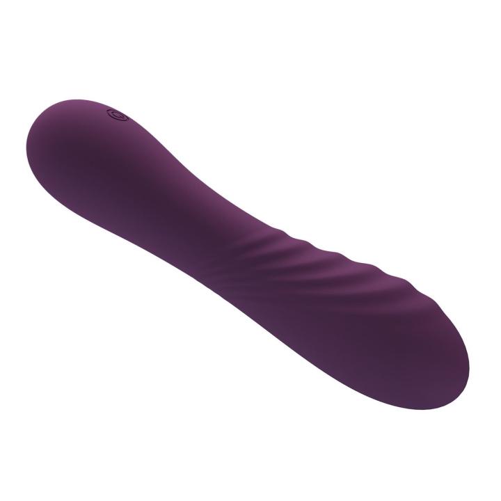 Mini wibrator fioletowy 15 cm - silikon medyczny, 10 trybów, USB