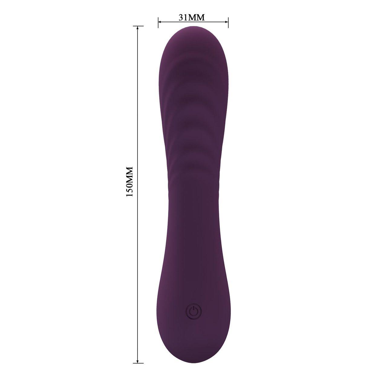Mini wibrator fioletowy 15 cm - silikon medyczny, 10 trybów, USB | Loris.pl